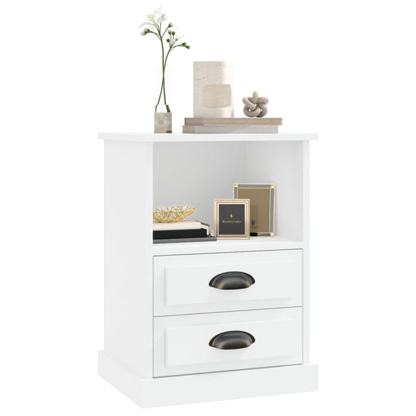 Bedside Cabinets 2 Pcs White 43X36x60 Cm Bedside Tables
