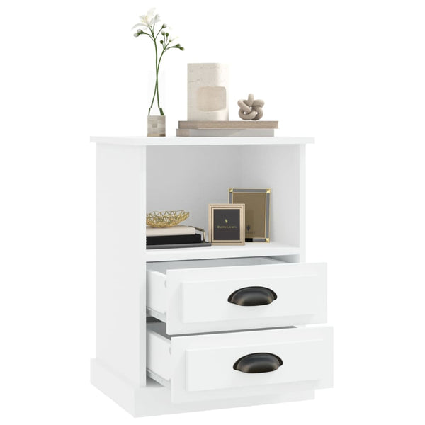 Bedside Cabinets 2 Pcs White 43X36x60 Cm Bedside Tables