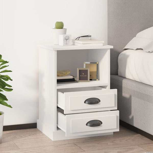 Bedside Cabinets 2 Pcs White 43X36x60 Cm Bedside Tables