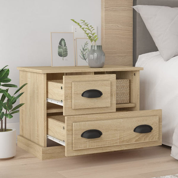 Bedside Cabinet Sonoma Oak 60X39x45 Cm Bedside Tables