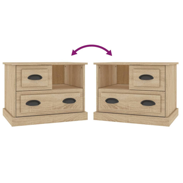Bedside Cabinet Sonoma Oak 60X39x45 Cm Bedside Tables
