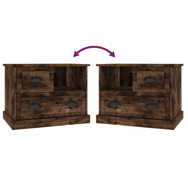 Bedside Cabinet Smoked Oak 60X39x45 Cm Bedside Tables