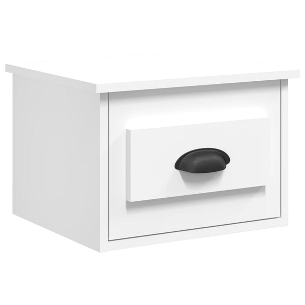 Wall Mounted Bedside Cabinet White 41.5X36x28cm Bedside Tables