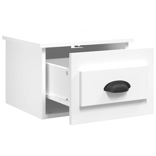 Wall Mounted Bedside Cabinet White 41.5X36x28cm Bedside Tables