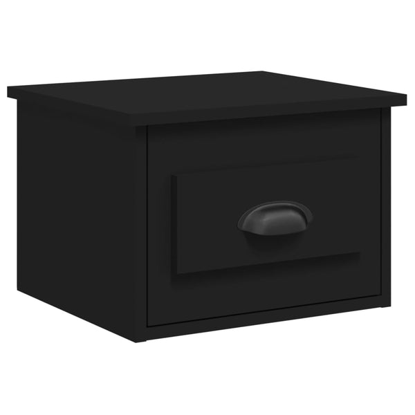 Wall Mounted Bedside Cabinets 2 Pcs Black 41.5X36x28cm Bedside Tables