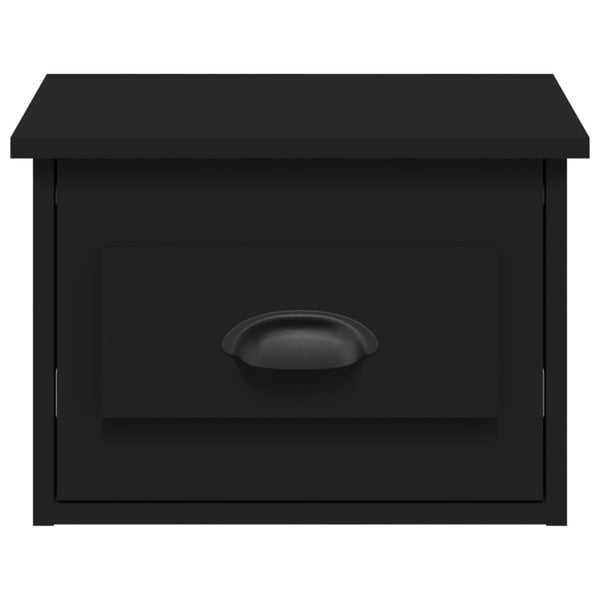 Wall Mounted Bedside Cabinets 2 Pcs Black 41.5X36x28cm Bedside Tables
