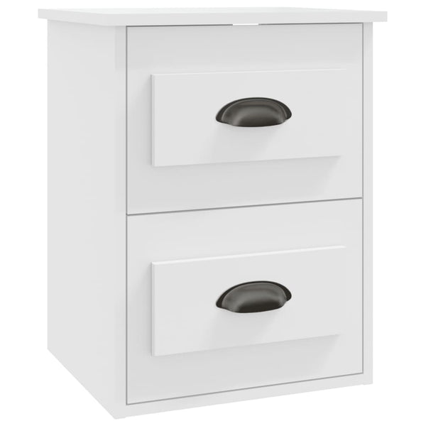 Wall Mounted Bedside Cabinets 2 Pcs White 41.5X36x53cm Bedside Tables