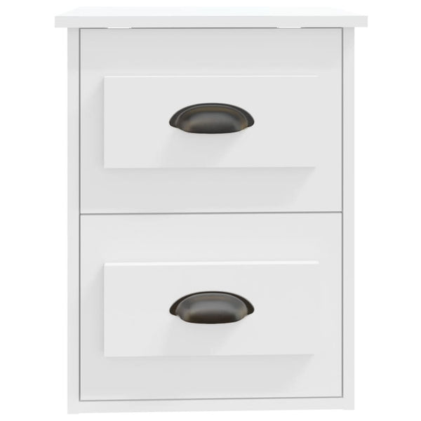 Wall Mounted Bedside Cabinets 2 Pcs White 41.5X36x53cm Bedside Tables