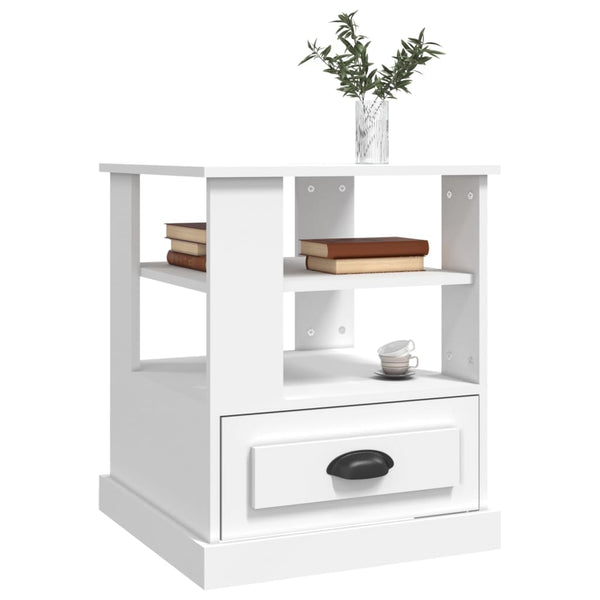 Side Table White 50X50x60 Cm Engineered Wood Side Tables