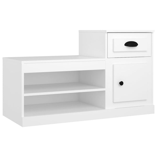 Shoe Cabinet White 100X42x60 Cm Engineered Wood Shoe Cabinets