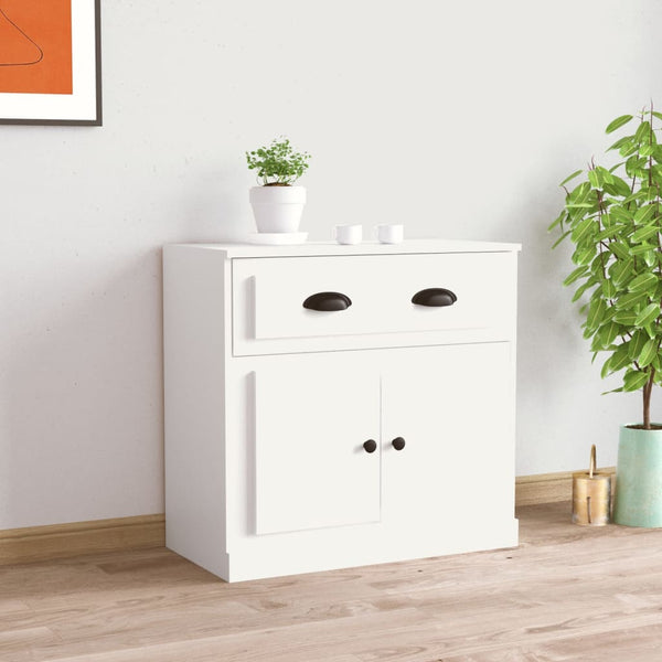 Sideboard White 70X35.5X67.5 Cm Engineered Wood Sideboards & Buffets