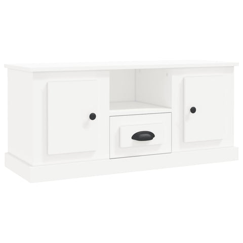 Tv Cabinet White 100X35.5X45 Cm Engineered Wood Tv Stands & Mounts