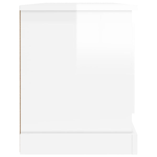 Tv Cabinet High Gloss White 100X35.5X45 Cm Engineered Wood Tv Stands & Mounts