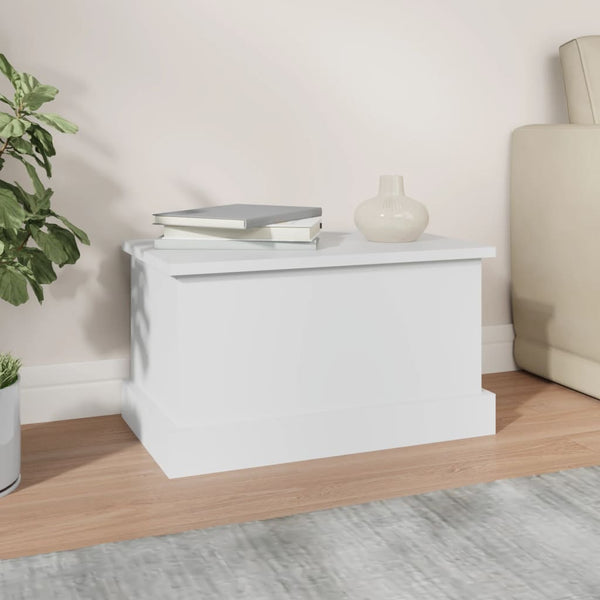 Storage Box White 50X30x28 Cm Engineered Wood Storage Boxes