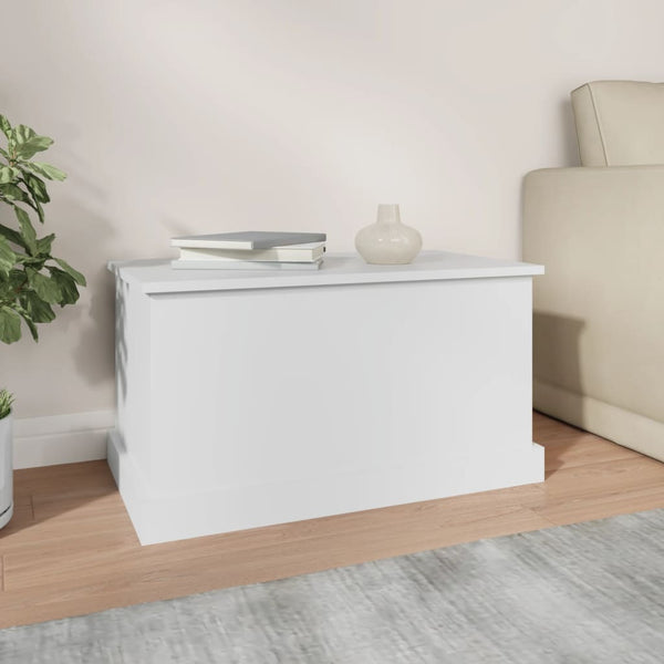 Storage Box White 70X40x38 Cm Engineered Wood Storage Boxes