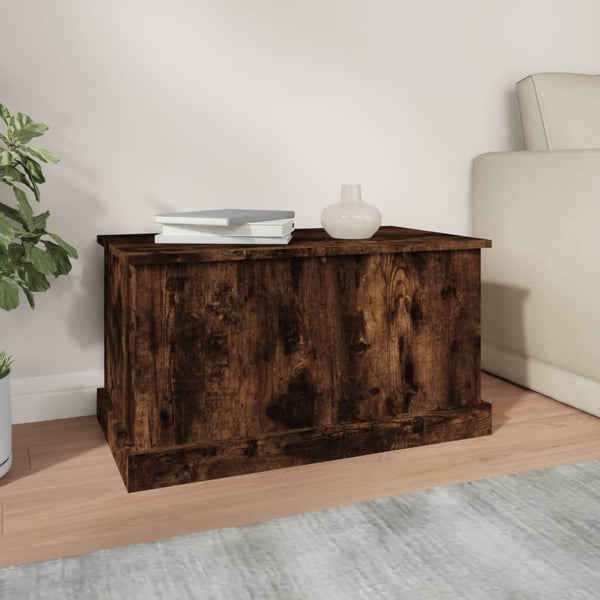 Vidaxl Storage Box Smoked Oak 70X40x38 Cm Engineered Wood Storage Boxes