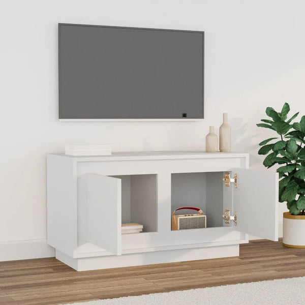 Tv Cabinet White 80X35x45 Cm Engineered Wood Tv Stands & Entertainment Units