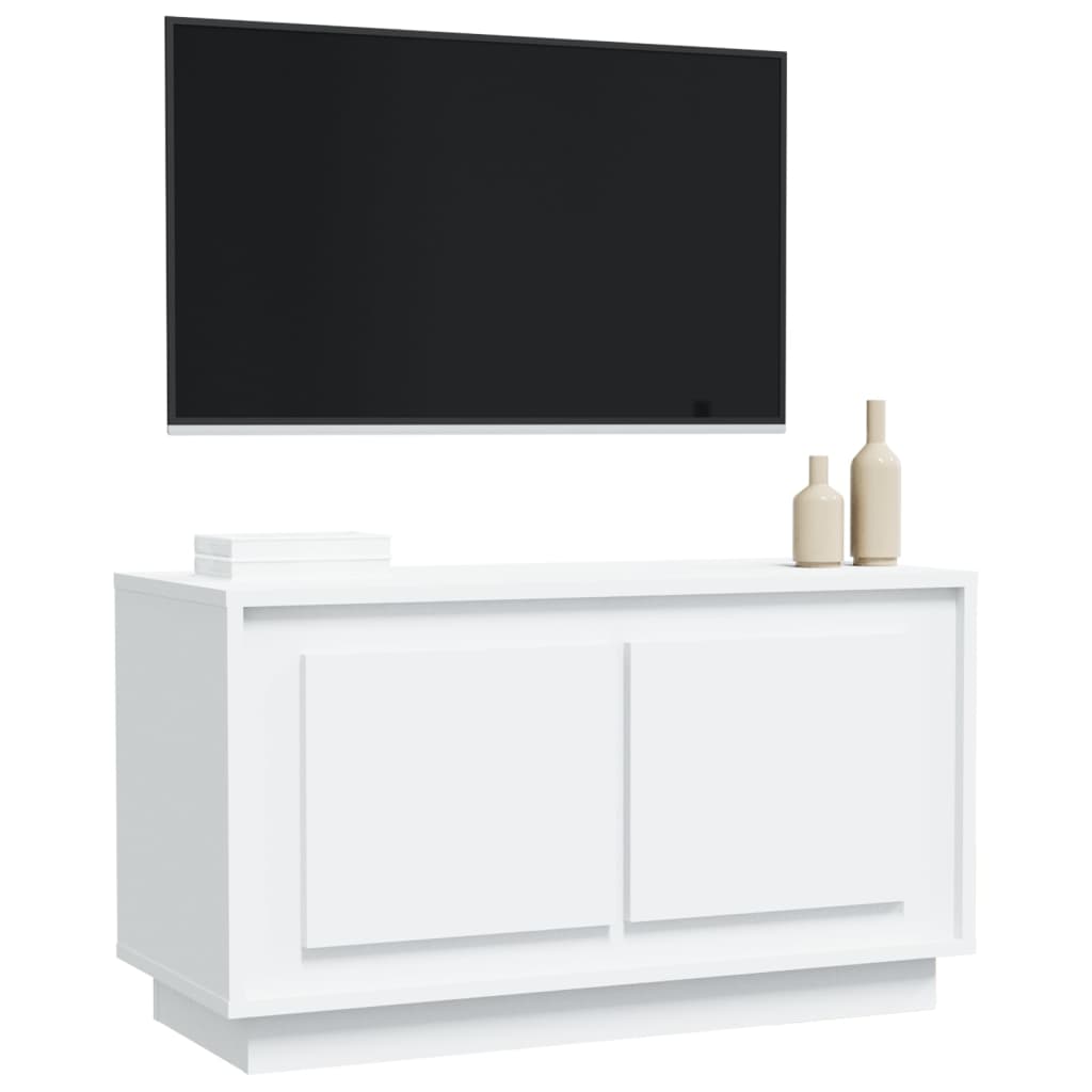 Tv Cabinet White 80X35x45 Cm Engineered Wood Tv Stands & Entertainment Units