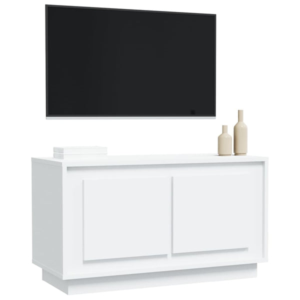 Tv Cabinet White 80X35x45 Cm Engineered Wood Tv Stands & Entertainment Units
