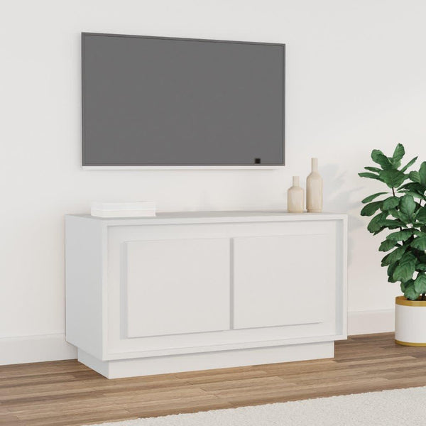Tv Cabinet White 80X35x45 Cm Engineered Wood Tv Stands & Entertainment Units