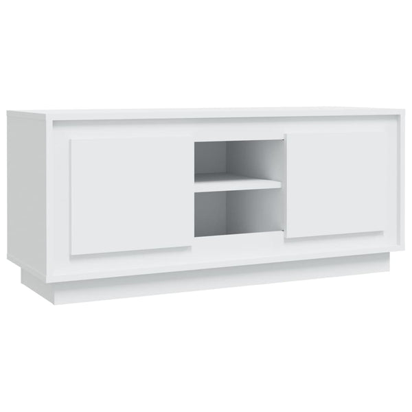 Tv Cabinet White 102X35x45 Cm Engineered Wood Tv Stands & Entertainment Units