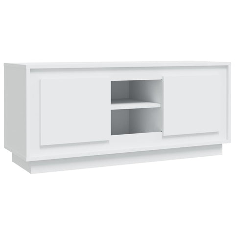 Tv Cabinet White 102X35x45 Cm Engineered Wood Tv Stands & Entertainment Units