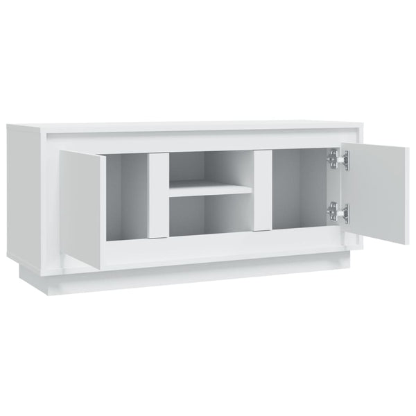 Tv Cabinet White 102X35x45 Cm Engineered Wood Tv Stands & Entertainment Units