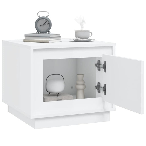 Coffee Table White 51X50x44 Cm Engineered Wood Coffee Tables