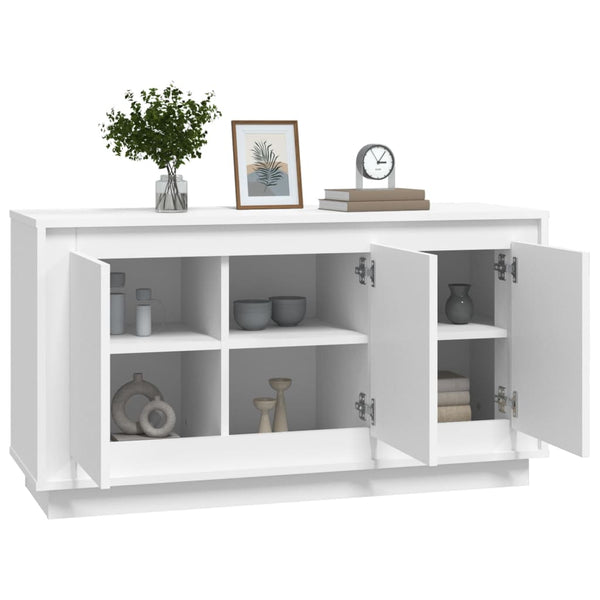 Sideboard White 102X35x55 Cm Engineered Wood Sideboards & Buffets