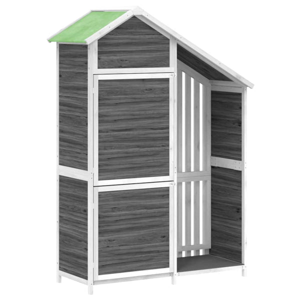 Vidaxl Garden Tool Shed Grey 120X53.5X170 Cm Solid Wood Pine Sheds Summerhouses Carports