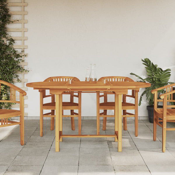 Patio & Garden Tables Extending Garden Table 110 160X80x75 Cm Solid Wood Teak