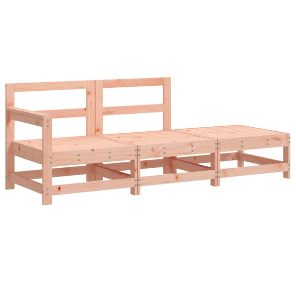 3 Piece Garden Lounge Set With Cushions Solid Wood Douglas Loungers