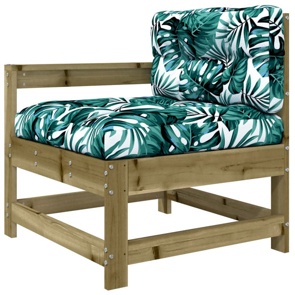 3 Piece Garden Lounge Set With Cushions Impregnated Wood Pine Loungers