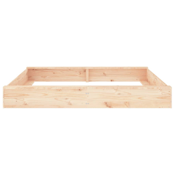 Sandbox With Seats Square Solid Wood Pine Sandpit Toys