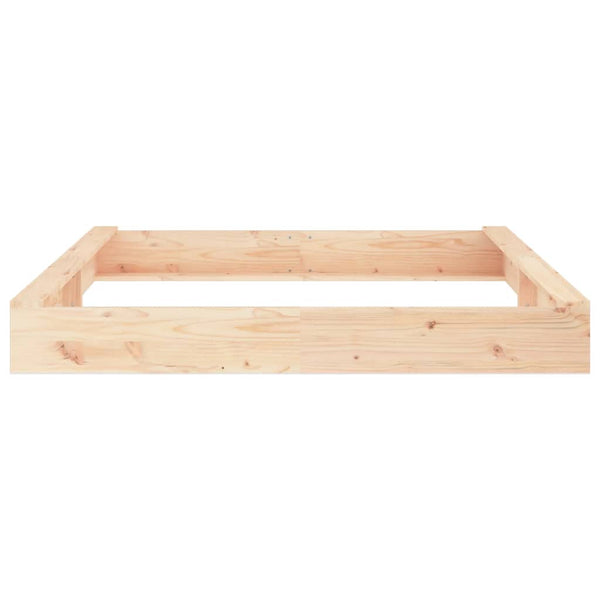 Vidaxl Sandbox With Seats Square Solid Wood Pine Sandpit Toys