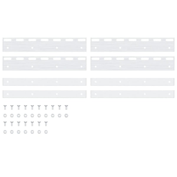 Connecting Plates 4 Pcs Silver 28 Cm Stainless Steel Curtains & Drapes