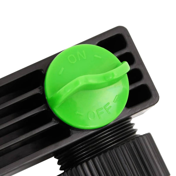Vidaxl 4 Way Tap Adaptor Green And Black 19.5X6x11 Cm Abs & Pp Lawn Sprinklers & Sprinkler Heads