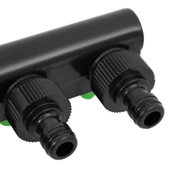 Vidaxl 4 Way Tap Adaptor Green And Black 19.5X6x11 Cm Abs & Pp Lawn Sprinklers & Sprinkler Heads