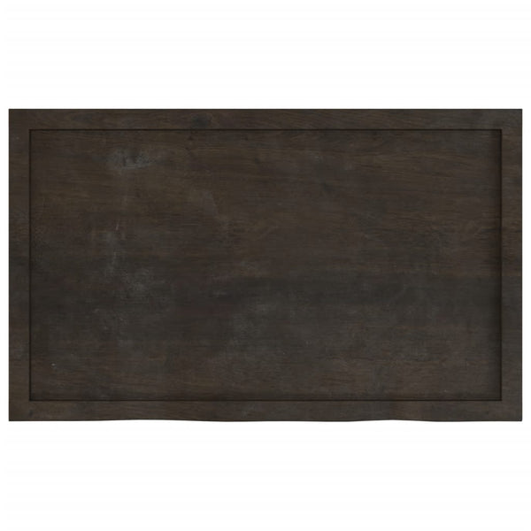 Wall Shelf Dark Brown 100X60x(2 6) Cm Treated Solid Wood Oak Wall Shelves