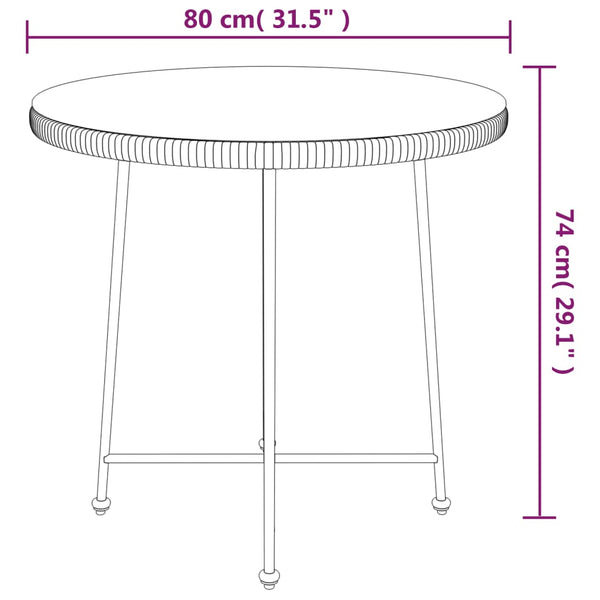 Vidaxl 5 Piece Poly Rattan Garden Dining Set Outdoor Dining Sets