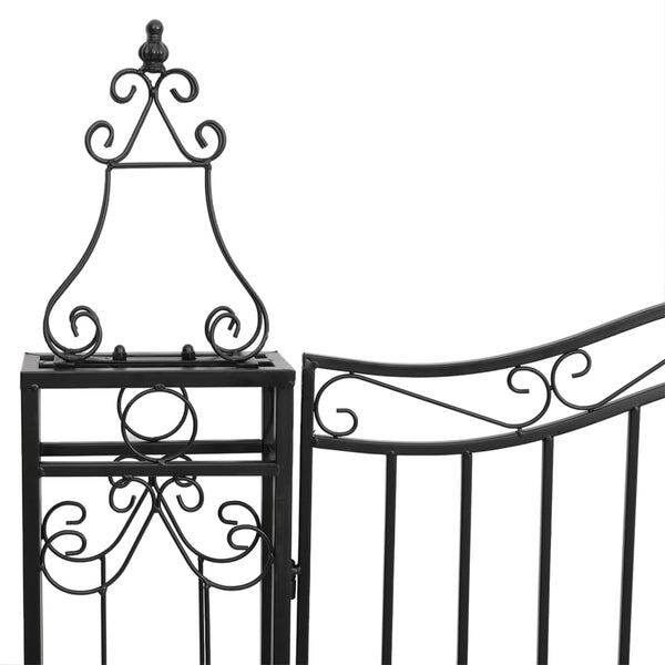 Garden Gate Black 121X8x120 Cm Wrought Iron Gates