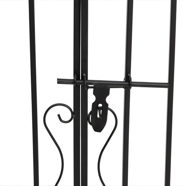 Garden Gate Black 121X8x120 Cm Wrought Iron Gates