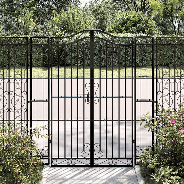 Garden Gate Black 121X8x150 Cm Wrought Iron Gates