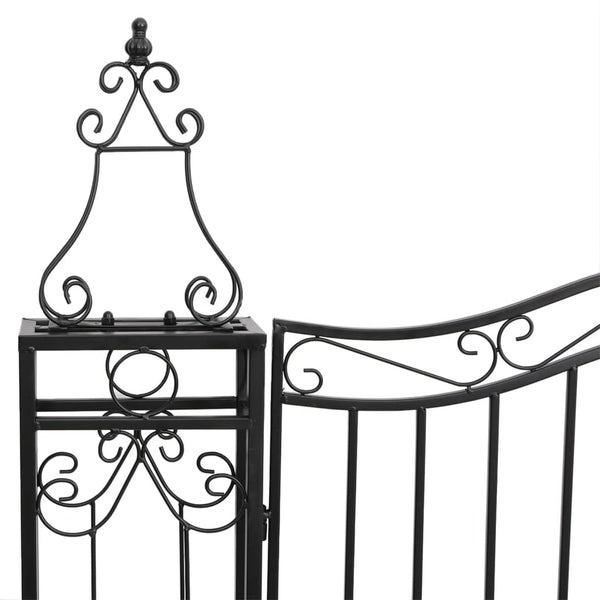 Garden Gate Black 121X8x200 Cm Wrought Iron Gates