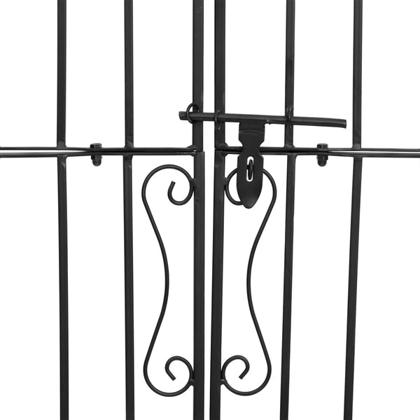 Garden Gate Black 121X8x200 Cm Wrought Iron Gates