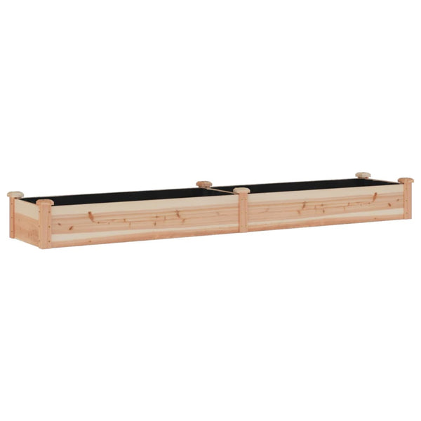 Vidaxl Garden Raised Bed With Liner 240X45x25 Cm Solid Wood Fir Raised Garden Beds