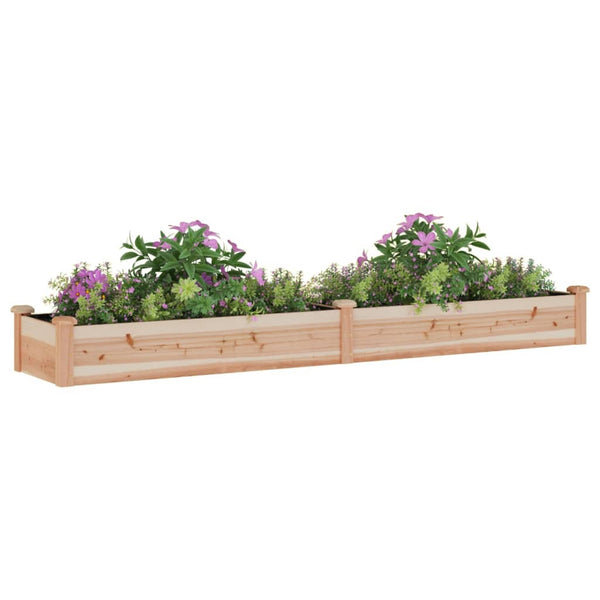 Vidaxl Garden Raised Bed With Liner 240X45x25 Cm Solid Wood Fir Raised Garden Beds
