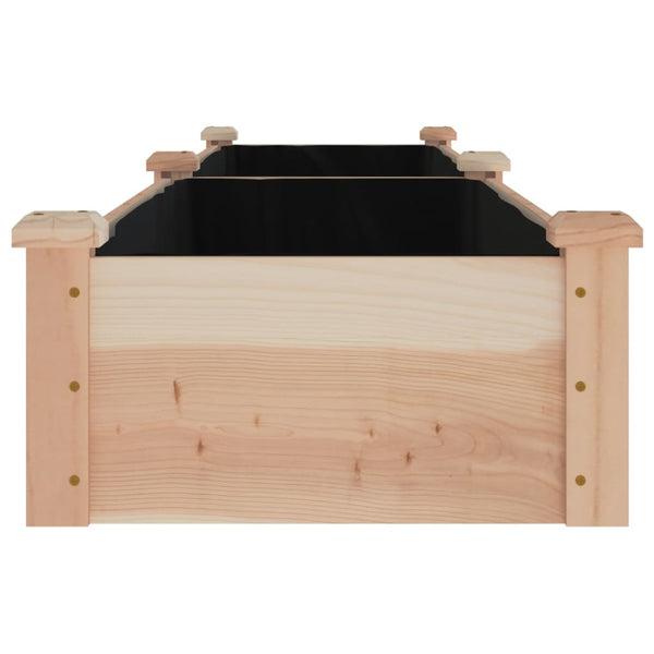 Vidaxl Garden Raised Bed With Liner 240X45x25 Cm Solid Wood Fir Raised Garden Beds