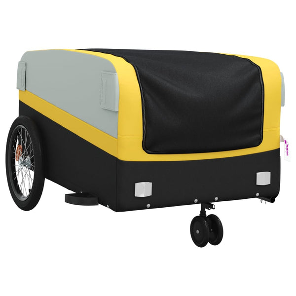 Vidaxl Bike Trailer Black And Yellow 45 Kg Iron Trailers
