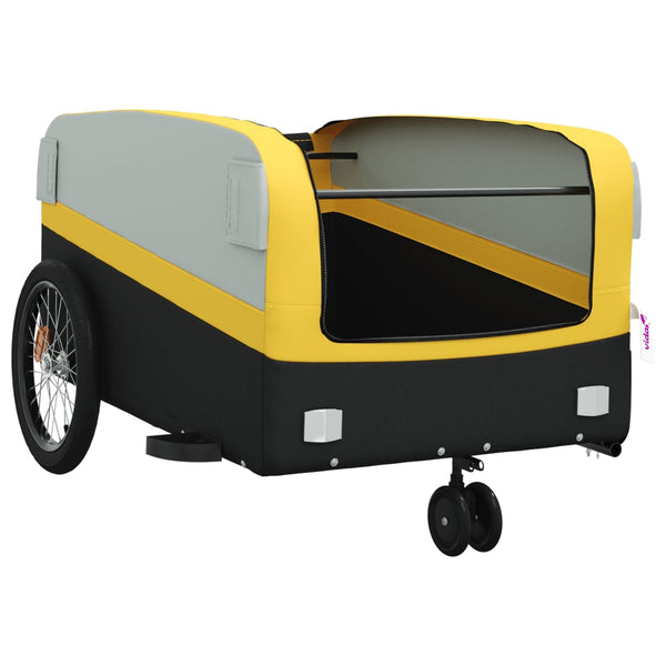 Vidaxl Bike Trailer Black And Yellow 45 Kg Iron Trailers